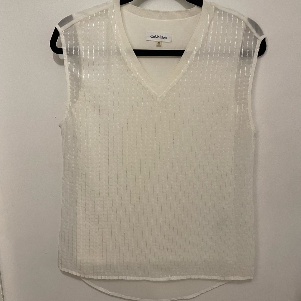 Calvin Klein sequined top